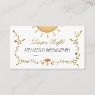Vintage Baby Shower Diaper Raffle Enclosure Card