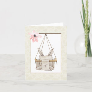 Vintage Baby Shower Folded Thank You Card