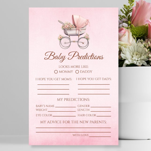 Vintage Baby Shower Guess Baby’s Arrival Flyer (Creator Uploaded)