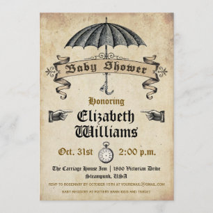 Vintage Baby Shower Invitation