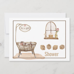 Vintage Baby Shower Invitation 