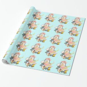 Vintage Baby Shower Wrapping Paper