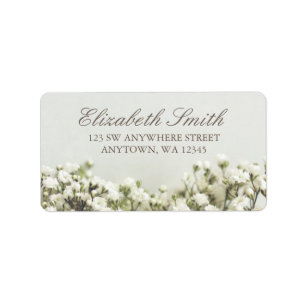 Vintage Baby's Breath Address Labels