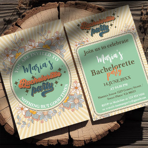 Vintage bachelorette party custom invitation