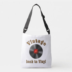 Vintage - Back to Vinyl, the record is back Crossbody Bag