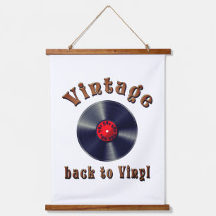 Vintage - Back to Vinyl, the record is back Hanging Tapestry