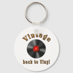 Vintage - Back to Vinyl, the record is back Key Ring