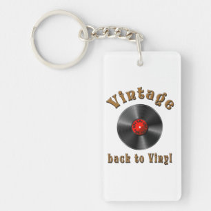 Vintage - Back to Vinyl, the record is back Key Ring