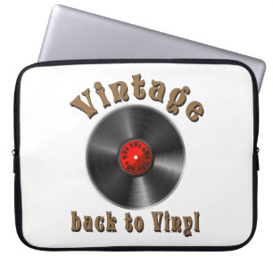 Vintage - Back to Vinyl, the record is back Laptop Sleeve