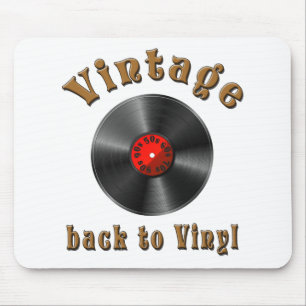 Vintage - Back to Vinyl, the record is back Mouse Pad