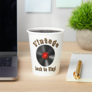 Vintage - Back to Vinyl, the record is back Paper Cups