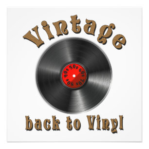 Vintage - Back to Vinyl, the record is back Photo Print