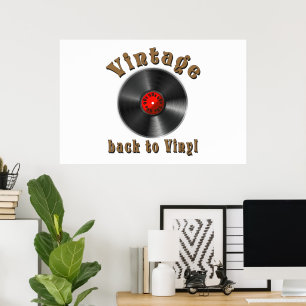 Vintage - Back to Vinyl, the record is back Poster