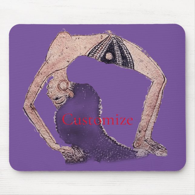 Vintage Backbend Yoga Pose Thunder_Cove Mouse Pad (Front)