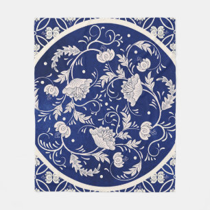 vintage background. Beautiful floral round pattern Fleece Blanket