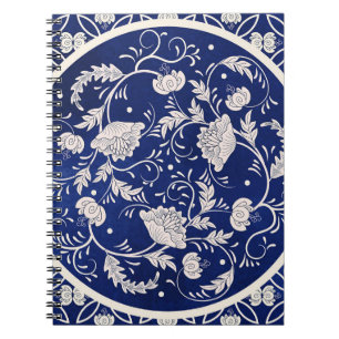 vintage background. Beautiful floral round pattern Notebook