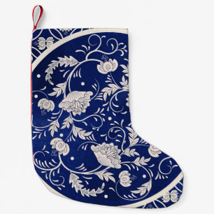 vintage background. Beautiful floral round pattern Small Christmas Stocking