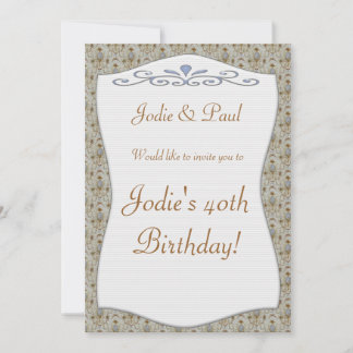 Vintage Background - Birthday Party Invitation
