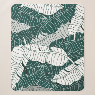 vintage background leaves pattern design illustrat sherpa blanket