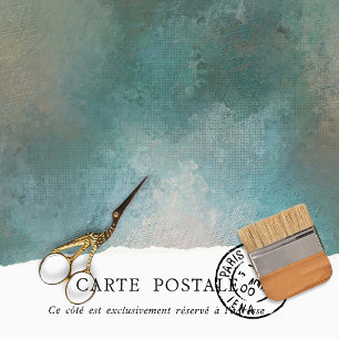 Vintage Background Rustic Aqua Texture Decoupage Tissue Paper