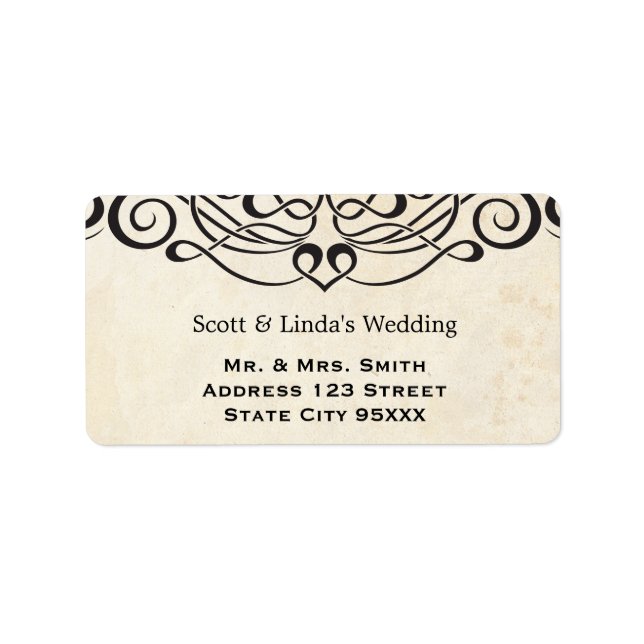 Vintage Background with Celtic Pattern Label (Front)