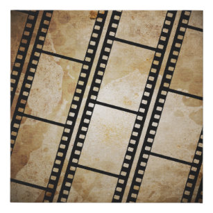 Vintage background with film framefilm, photo, abs faux canvas print