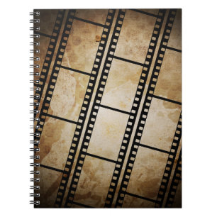 Vintage background with film framefilm, photo, abs notebook