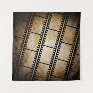 Vintage background with film framefilm, photo, abs tapestry