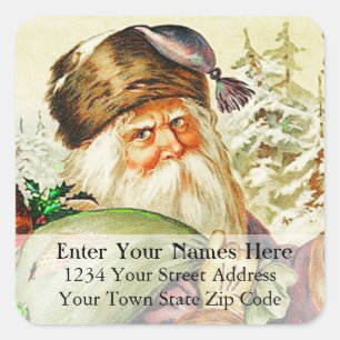 Vintage Backwoods Santa Return Address Label