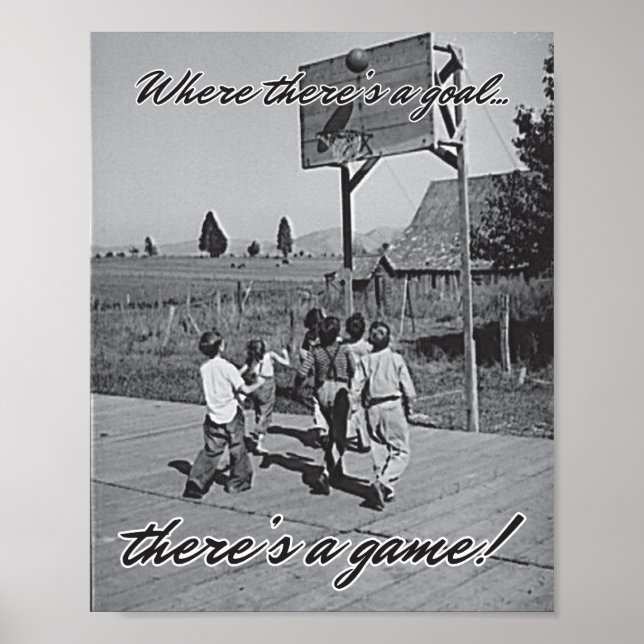 Vintage Backyard Basketball Poster (Front)