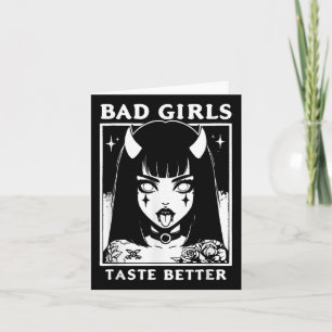 Vintage Bad Girls Taste Better Tattoos Lovers For Card