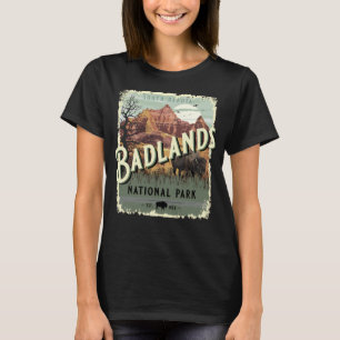 Vintage Badlands National Park South Dakota Travel T-Shirt