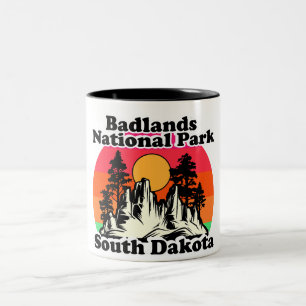 Vintage Badlands National Park Two-Tone Coffee Mug