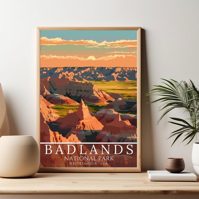 Vintage Badlands National Park - Western Beauty Poster (Creator Uploaded)