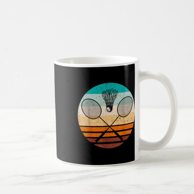 Vintage Badminton Player Badminton  Coffee Mug (Right)