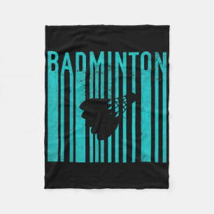 Vintage Badminton - Retro Badminton Player - Badmi Fleece Blanket
