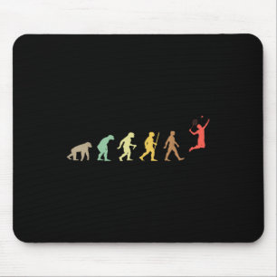 Vintage Badminton Retro Shuttle Evolution  Mouse Pad