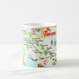 Vintage Bahama Islands Map Mug