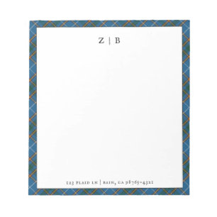 Vintage Bain Clan Highland Tartan Plaid Notepad