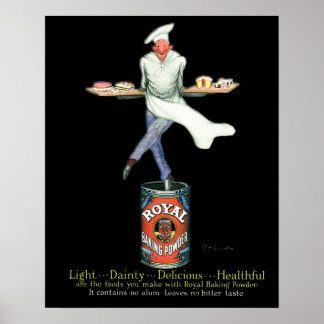 Vintage Baker Advertising Art Poster