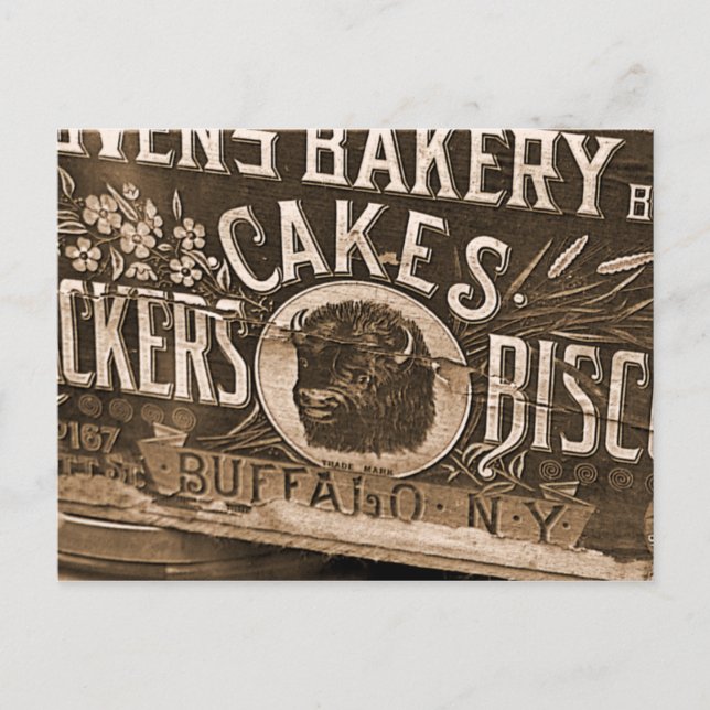 Vintage Bakery Ad Postcard (Front)