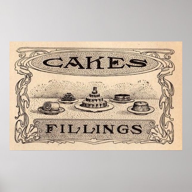 Vintage Bakery Ad Poster (Front)