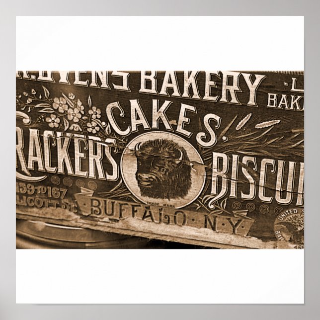 Vintage Bakery Ad Poster/Print Poster (Front)