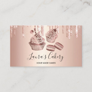 Vintage Bakery Cupcake Chef Catering Sweets Pastry Business Card
