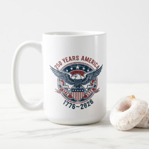 Vintage Bald Eagle 250 Years America – 1776-2026 Coffee Mug