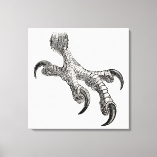 Vintage Bald Eagle Claw Personalised Bird Claws Canvas Print