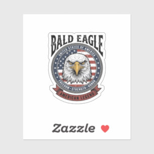 Vintage Bald Eagle Patriotic T-Shirt Design_1