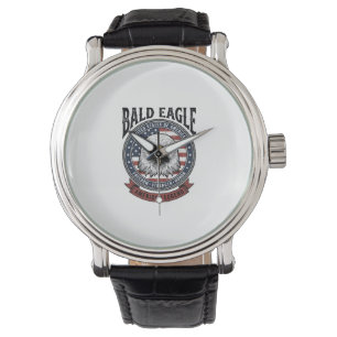 Vintage Bald Eagle Patriotic T-Shirt Design_1 Watch