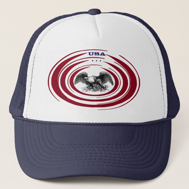 Vintage Bald Eagle Trucker Hat (Front)