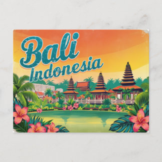 Vintage Bali, Indonesia Postcard